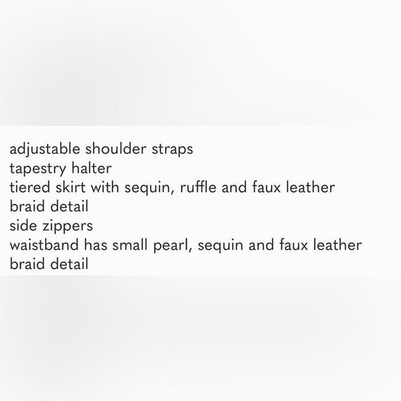 L'ATISTE White Tiered Sundress Maxi Halter Embroidered Sequins Bohemian Pearls - Picture 13 of 17